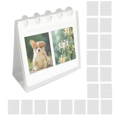 Imagem de Álbum De Fotos Vertical - Porta-Fotocartões Com Páginas De Recarga | Álbum De Fotos Em Formato De Calendário De Mesa,Para Quarto Sala De Estar Mesa De Cabeceira Das Mães Casamento