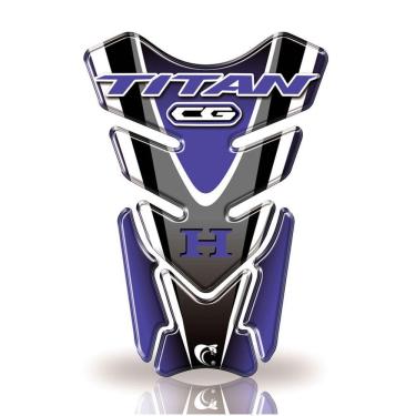 Imagem de Protetor De Tanque Honda Cg Titan Todos Os Anos Cor Azul E Branco
