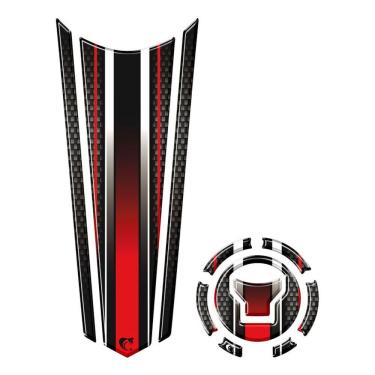 Imagem de Protetor Tanque E Bocal Gravatona Honda Listra Acima 2018 Vermelho