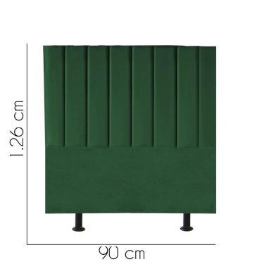 Imagem de Cabeceira Estofada Carla 90cm Solteiro Para Cama Colchão Box Quarto Suede Verde - Aurora Line