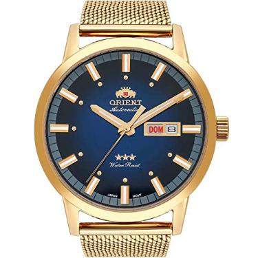 Imagem de Relogio Masculino Orient Automatico Dourado Banhado Ouro 469GP085F-D1KX