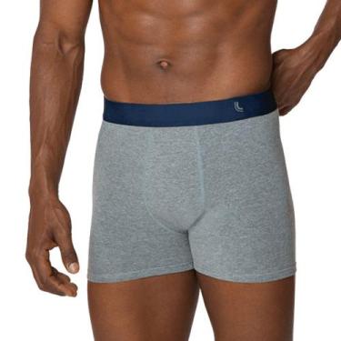 Imagem de Cueca Lupo Boxer Algodão com Elastano 784-073, Chumbo mescla, G
