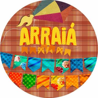 Imagem de Painel de Lona Redondo Festa Junina Arraiá Caipira - Fabrika De Festa,