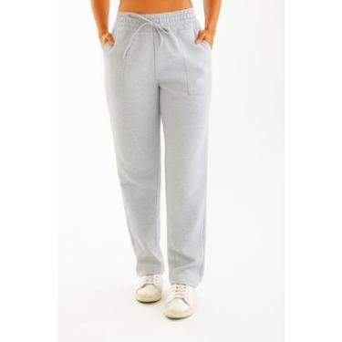 Imagem de Calça Feminina Moletom Pantalona Wide Leg Moda Gringa-Feminino