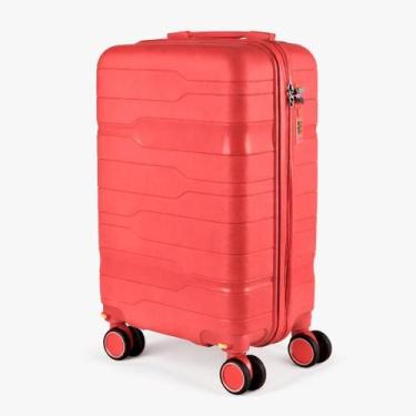 Imagem de Mala De Bordo 10Kg Polipropileno Inquebrável Tóquio Vermelha - Dermond