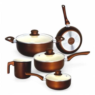 Imagem de Jogo De Panelas Antiaderente  Revestimento Cerâmico Roma 