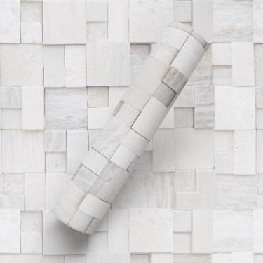 Imagem de Papel De Parede Adesivo Estilo Canjiquinha 3D Cinza - Bazar Dos Quadro