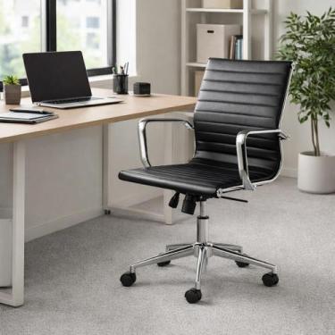Imagem de Cadeira de Escritório Diretor Esteirinha em material sintético Sevilha