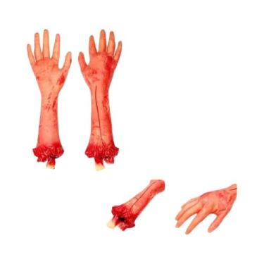 Imagem de Mão Sangrenta De Halloween: Adereços De Terror Assustadores, Mão, Dedo