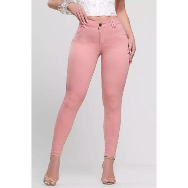 Imagem de Calça Rosa Goiaba Cintura Alta Pit Bull Modeladora e Estilosa 89335