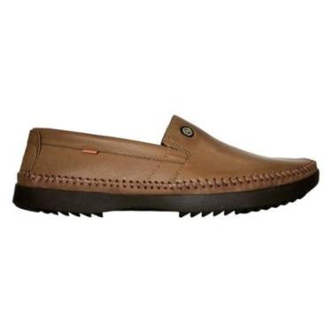 Imagem de Mocassim Sapatilha Masculino Freeway Logan X1L Confortável Elástico Couro 522 013 X1L-Masculino