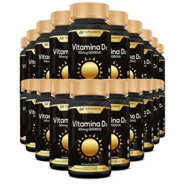 Imagem de 20x vitamina d3 2000ui 30caps premium hf suplements atacado