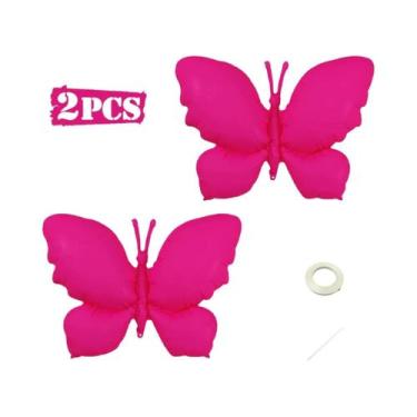 Imagem de Balões De Alumínio Fluorescentes Em Forma De Borboleta Para Aniversári