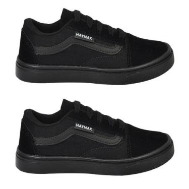 Imagem de Kit Dois pares de Tênis Casual Infantil Skate Escolar Unissex Haymax C