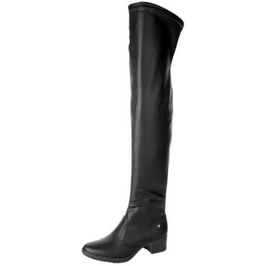 Imagem de Bota Feminina Over Cano Alto Montaria Conforto Mississipi, Preto, 37