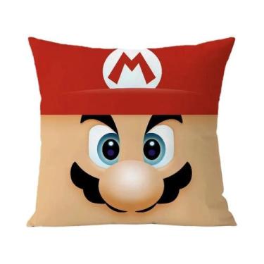 Imagem de Capa De Almofada Quadrada Super Macia M-Mario Pixel Para Sofá, Decoraç