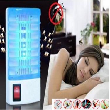 Imagem de Repelente Eletronico Matador De Mosquitos, Pernilongos E Insetos Voadores Com Luminaria Luz Noturna Led 2 Em 1 Bivolt