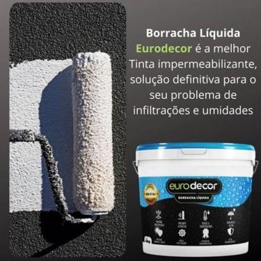 Imagem de Borracha Líquida - Cinza Shark 18kg E Impermeabilizante Contra Mofos E Infiltrações