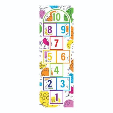 Imagem de Amarelinha Tapete Adesivo Autocolante Decoração Quarto Infantil Escola