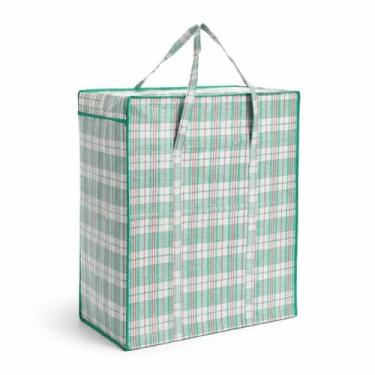 Imagem de Bolsa Sacoleira Gigante 60cm Reforçada Com Zíper Para Viagem Mudança B