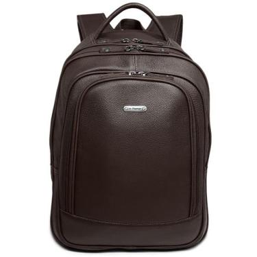 Imagem de Mochila Executiva De Couro Masculina Grande Para Notebook - Le Voyage,