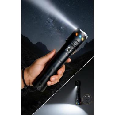 Imagem de 2x Lanterna Tática Militar 2km Potente Zoom Recarregável - Congratulat