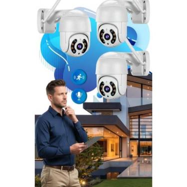 Imagem de 2x Kit 3 Câmeras IP Dome Rotativa 1080p Noturna - Congratulations Stor