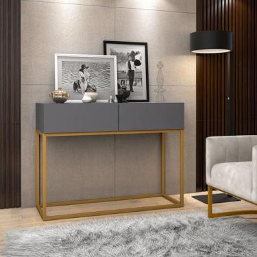 Imagem de Aparador Buffet Eros 90cm Pequeno Para Hall de Entrada Com 2 Gavetas I
