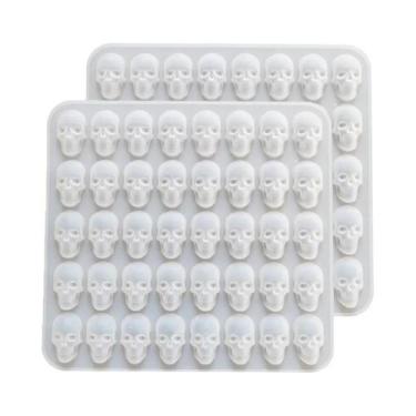 Imagem de Mini Molde De Silicone Em Forma De Caveira Com 40 Cavidades Antiaderen