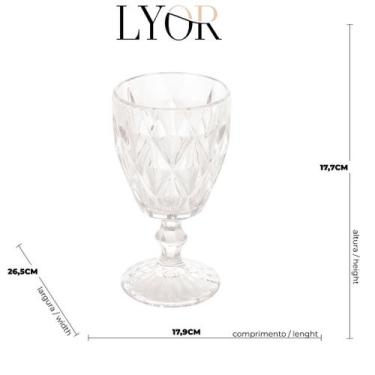 Imagem de Conjunto de Taças Vidro Diamond 260ml LYOR