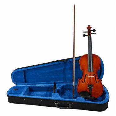 Imagem de Violino Tamanho 44 Arco Madeira com Breu Cavalete Estojo Luxo - Tander