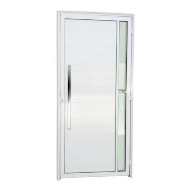 Imagem de Porta de Alumínio Lambri 210x90cm com Puxador Visione Brimak Abertura 