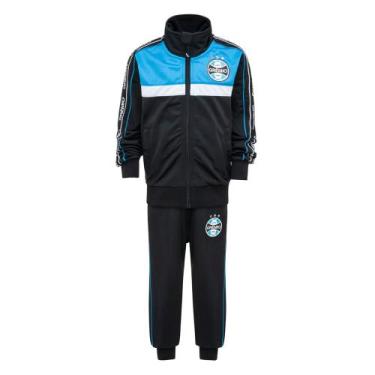 Imagem de Agasalho Infantil Lotus Grêmio 26 Esportivo Preto/Azul, Preto/azul, 12
