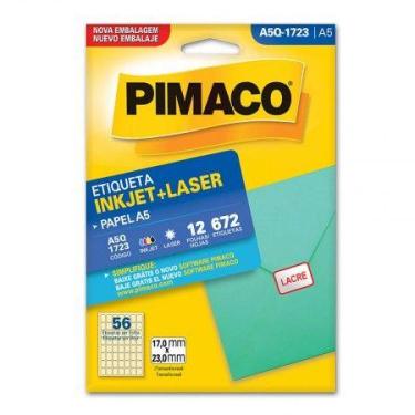 Imagem de Etiqueta inkjet/laser A5Q1723 com 12 folhas - Pimaco