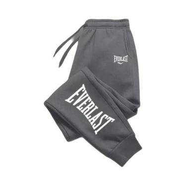 Imagem de Calças De Moletom Oversized Unissex EVERLAST Para Corrida E Streetwear