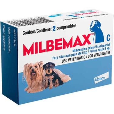 Imagem de Milbemax C para Cães até 5 Kg Elanco Vermífugo - 2 Comprimidos