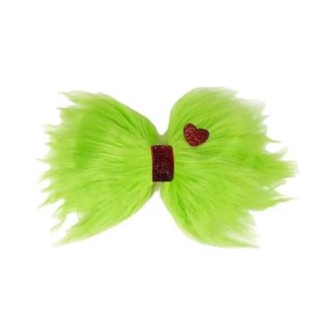 Imagem de Acessórios De Cabelo De Natal Para Meninas, Tiara De Pelúcia Verde Do 