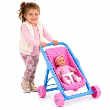 Imagem de Carrinho Boneca Infantil Carrinho De Bebê Reborn Passeio Nig