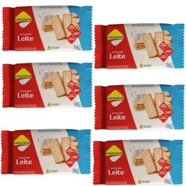 Imagem de Kit 6 Unid. Biscoito Leite Lowçucar Zero Açucares E Lactose 115g