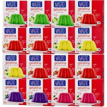 Imagem de Kit 6 Unid. Gelatina Magro com Sucralose Sabores Variados 10g