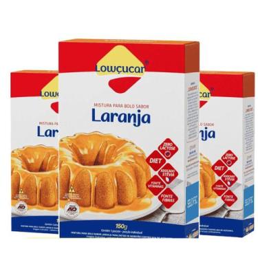 Imagem de Kit 3 Unid. Bolo de Laranja Zero Adição de Açúcares 150g - Lowucar