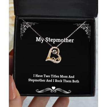 Imagem de SpreadPassion Colar Sarcasm Stepmother Love Dancing Necklace I Have Two Titles Mom and [], Presentes para mãe, Presente de Filho Filha, para madrasta