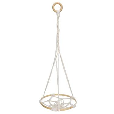 Imagem de Cesta de frutas de bambu pendurada, cestas de armazenamento de frutas de bambu 52 x 20 cm para armazenamento de cozinha para decoração de casa