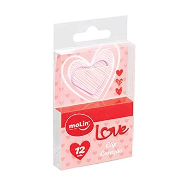 Imagem de Clips Coração Molin Colorido 12 unidades