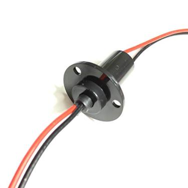 Imagem de Taidacent Anel coletor giratório de 2 fios 15A 20A 30A 40A 60A anel deslizante de contato elétrico (20A)