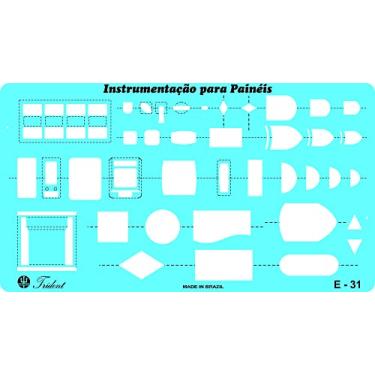 Imagem de Gabarito Eletricidade, Instrumentação para Painéis, 19, 5 x 11 cm, Azul, Trident, E-31