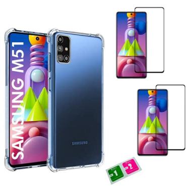 Imagem de Kit Capa Antiqueda + 2 Películas 3D Cobre 100% Tela Compatível Samsung Galaxy M51