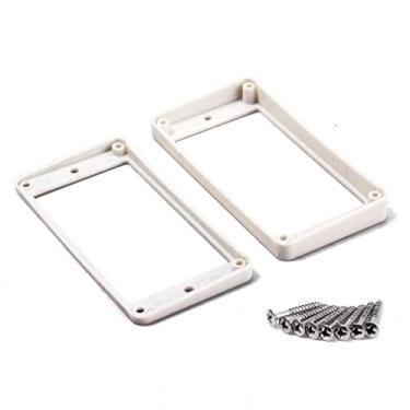 Imagem de 1 conjunto de 2 peças de montagem de captador de plástico branco para guitarra LP SG com parafusos para guitarra para instrumentos musicais