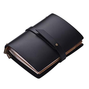 Imagem de Kiboule Portátil Diário de Viagem Diário de Couro Escrita Em Caderno Recarregável Papel De Grade Em Branco Negócio Notepad Presente para Estudantes Artistas Viajantes Pessoa de Negócios