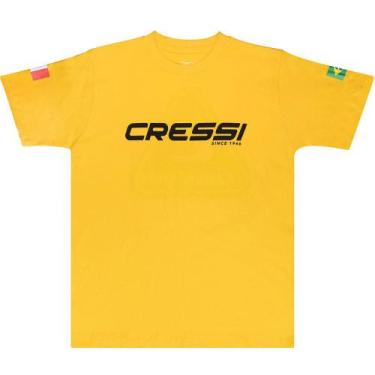 Imagem de Camiseta De Algodão Cressi Manga Curta Amarelo